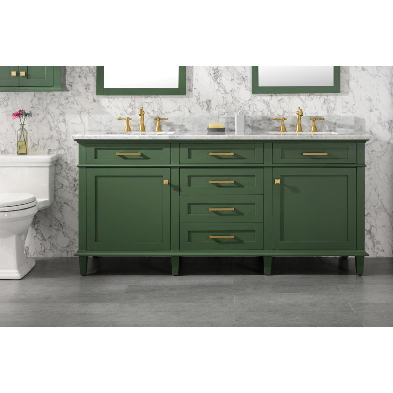 Beachcrest Home Danbury 72" Double Bathroom Vanity Set & Reviews Wayfair
